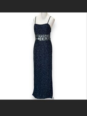 Sean Collection Beaded Silk cut out maxi dress VINTAGE